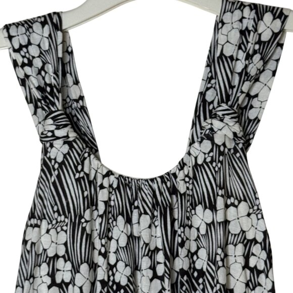 Anthropologie Vanessa Virginia Black Ivory Floral Tank Top XS Petite NWT - Picture 3 of 9